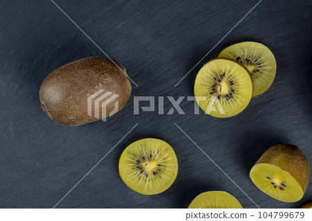 fresh ripe yellow kiwi with sweet taste fresh ripe yellow kiwi with sweet taste 104799679