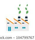 Industry ecology factory manufacture building. Vector illustration cartoon. 104799767