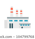 Industry ecology factory manufacture building. Vector illustration cartoon. 104799768