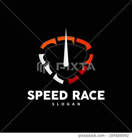 Speedometer Logo, Vector Fast and Speed RPM Automotive, Design For Speed And Repair Workshop 104800092
