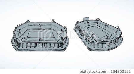 Small Stadium. Vector sketch 104800151