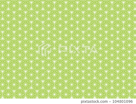 Moe yellow traditional Japanese pattern (hemp leaf) blurred lines seamless background illustration 104801096