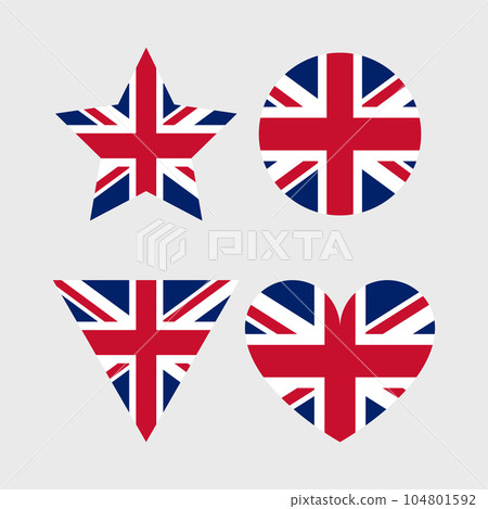 UK flag vector icon. United Kingdom and Great Britain flag illustration 104801592