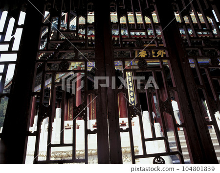 頤和園佛香閣大門中式格子門 104801839