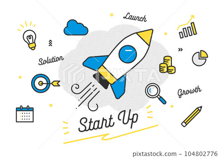 初創公司形象插畫素材 104802776