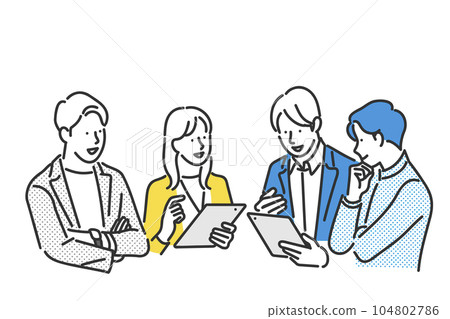 商務人士開會插畫素材 104802786