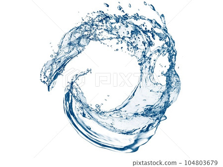 frame of blue splashes 104803679