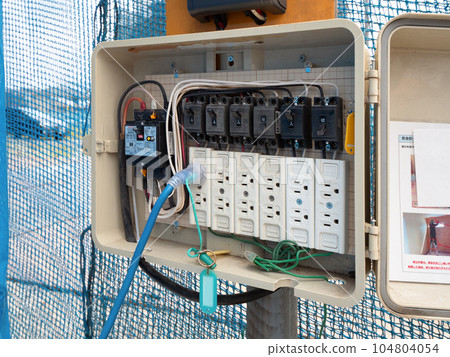 Temporary power supply at construction sites 104804054