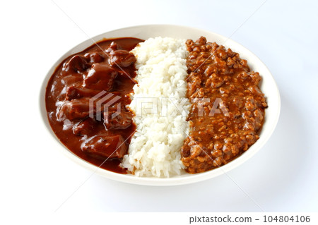 Aigake curry with beef curry and keema curry Aigake curry with beef curry and keema curry 104804106