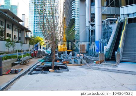 Scenery of skyscrapers such as Azabudai Hills, Tokyo redevelopment complex Scenery of skyscrapers such as Azabudai Hills, Tokyo redevelopment complex 104804523