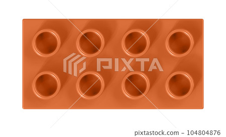 Jaffa Orange Lego Block Isolated on a White Background. 104804876