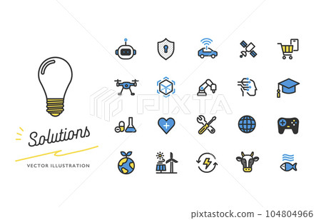 Startup company business area image icon set material 104804966