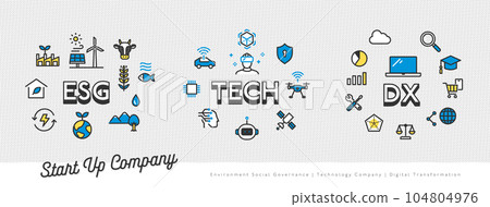 初創公司業務領域形像圖標集素材 初創公司業務領域形像圖標集素材 104804976
