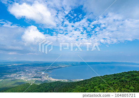 View of Ominato Bay Mutsu City from Kamabusan Observatory View of Ominato Bay Mutsu City from Kamabusan Observatory 104805721