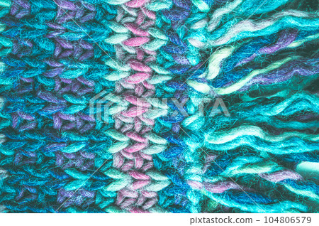 Organic knitted background with macro weave threads. Organic knitted background with macro weave threads. 104806579