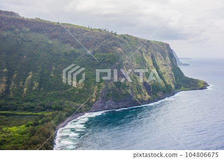 View from the Waipio Valley Lookout on the Big Island of Hawaii 104806675