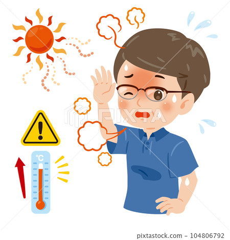 中年男子中暑 104806792