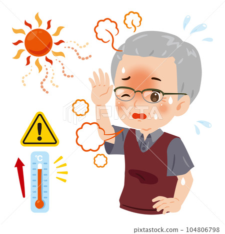 中暑的老人 104806798