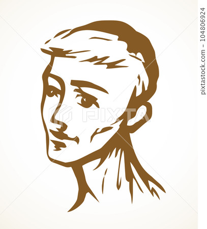 Smile man face. Vector drawing Smile man face. Vector drawing 104806924