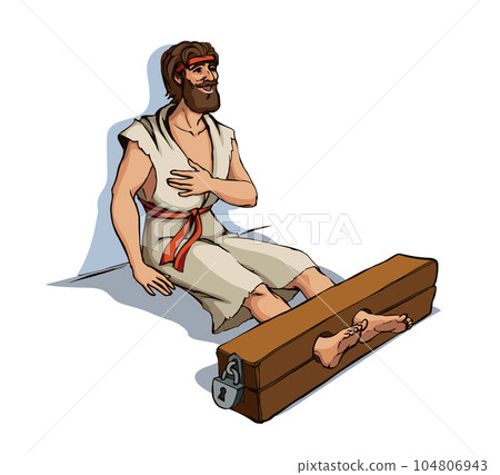 Paul and Silas in prison. Vector drawing Paul and Silas in prison. Vector drawing 104806943