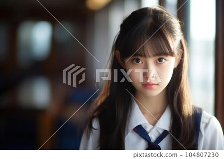 Beautiful girl in uniform (AI image) 104807230