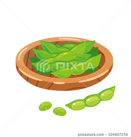 boiled edamame 104807256