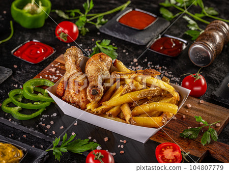 Grilled chicken legs Grilled chicken legs 104807779