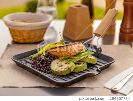 Roasted fish fillet Roasted fish fillet 104807784