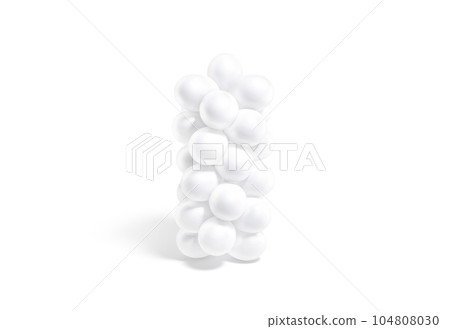 Blacnk white round balloon column mockup, isolated 104808030