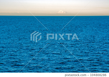 Mountain Baker view from a ship on Pacific ocean 104808286