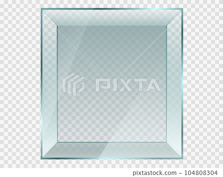 Transparent ballot box template. Glass container for pieces of paper political referendum Transparent ballot box template. Glass container for pieces of paper political referendum 104808304