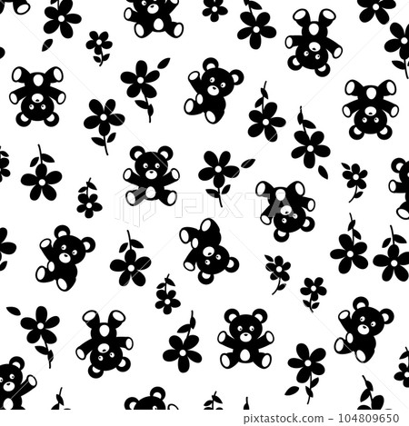 可愛又有趣的熊插畫圖案, 可愛又有趣的熊插畫圖案, 104809650