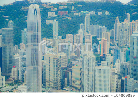 Hong Kong cityscape seen from the Sky100 observatory 104809889