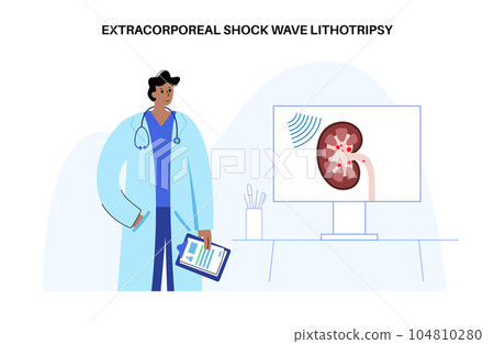 Lithotripsy procedure concept 104810280