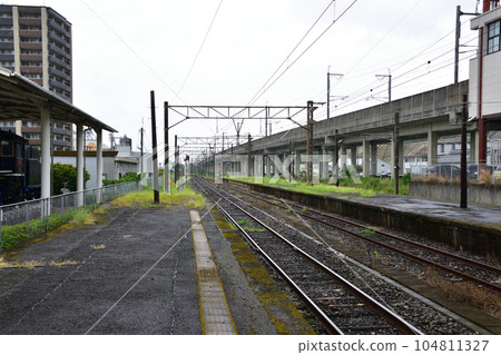 Rainy Hisatsu Orange Railway, train window scenery from Satsuma Okawa Station to Izumi Station (2022) Rainy Hisatsu Orange Railway, train window scenery from Satsuma Okawa Station to Izumi Station (2022) 104811327