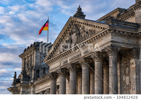 The Reichstag Pediment In Berlin The Reichstag Pediment In Berlin 104812428
