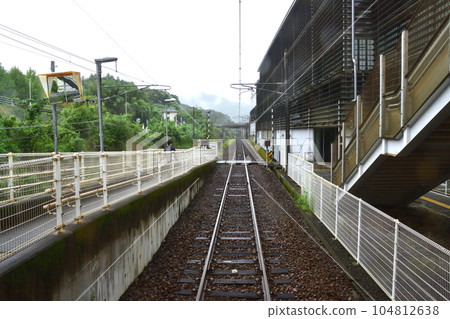 Rainy Hisatsu Orange Railway, train window view from Izumi Station to Yunoura Station (2022) Rainy Hisatsu Orange Railway, train window view from Izumi Station to Yunoura Station (2022) 104812638