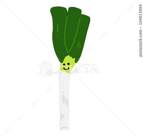 蔥人物手繪彩色插畫素材 104813084
