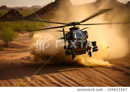 Fast and Low: AH64 Apache Gunship in Action. Generative AI Fast and Low: AH64 Apache Gunship in Action. Generative AI 104813567