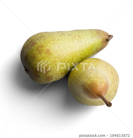 Fresh juicy pears isolated on the white background Fresh juicy pears isolated on the white background 104813872