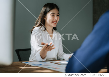 startup business, business advisor leadership for planning finance investment teamwork paperwork audit and discussing marketing, profit, budget of company in meeting room startup business, business advisor leadership for planning finance investment teamwork paperwork audit and discussing marketing, profit, budget of company in meeting room 104814229