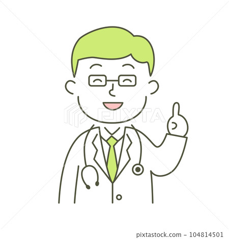 Illustration of a doctor giving advice 104814501