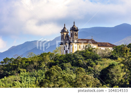 Baroque church on top of the hill 104814533