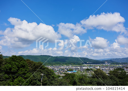 The townscape of Satsumasendai seen from Tenjinike Observatory The townscape of Satsumasendai seen from Tenjinike Observatory 104815414