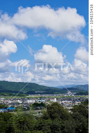 The townscape of Satsumasendai seen from Tenjinike Observatory 104815416