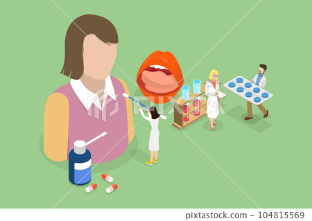 3D Isometric Flat Vector Conceptual Illustration of Otolaryngology 104815569