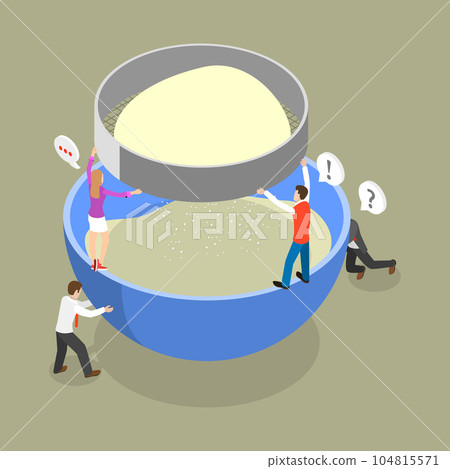 3D Isometric Flat Vector Conceptual Illustration of Flour Sifter 3D Isometric Flat Vector Conceptual Illustration of Flour Sifter 104815571
