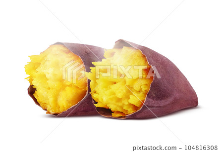 Baked sweet potato illustration real Baked sweet potato illustration real 104816308