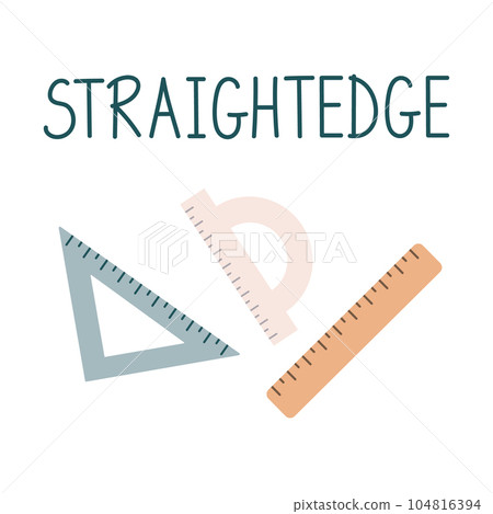 A set of rulers in the style of flat isolated on a white background. 104816394