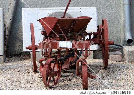 Old agricultural machinery in Israel Old agricultural machinery in Israel 104816916